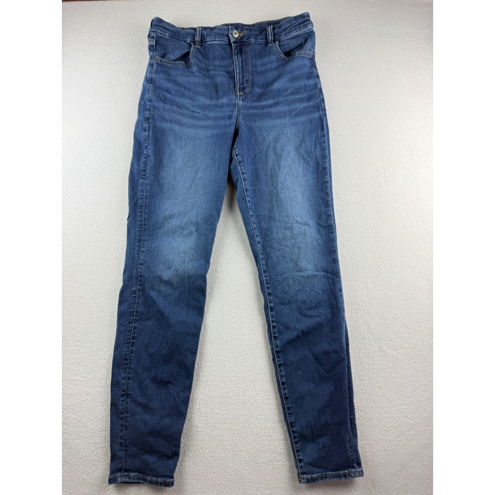 American Eagle Next Level Stretch High Rise Skinny Jeans Medium Wash Blue 33x29